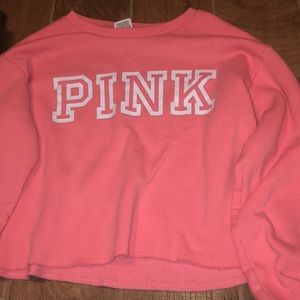 PINK long sleeve crop top